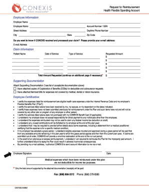 Request for Reimbursement Health FSA