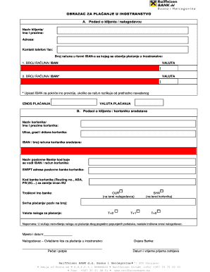 Foreign Payment Order Form