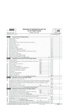 IRS Form 8689 2005