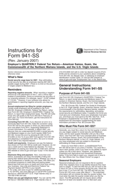 Form 941-SS Instructions