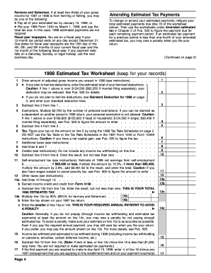 Form 1040-ES Estimated Tax for Individuals