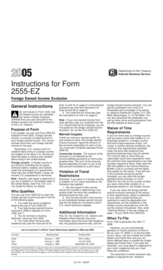 Instructions for Form 2555-EZ