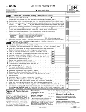 Form 8586 Low-Income Housing Credit