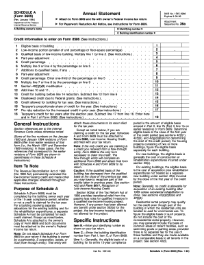 Schedule A Form 8609