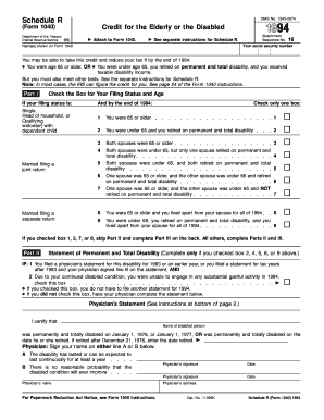 Schedule R Form 1040