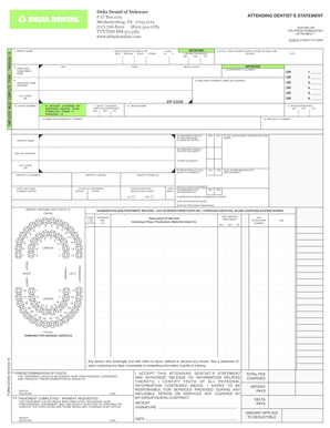 Delta Dental Attending Dentist Statement