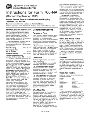 Instructions for Form 706-NA