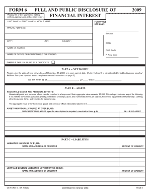 Florida Full and Public Disclosure of Financial Interests