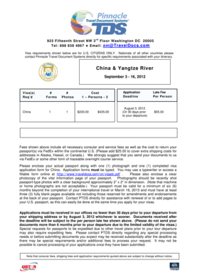 China Visa Application Form