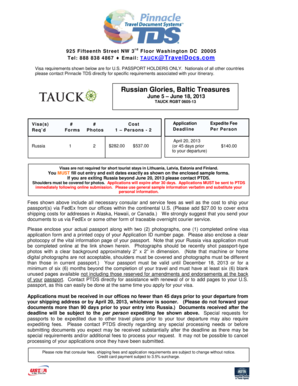 Russia Visa Application Form