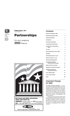 IRS Publication 541 Partnership Guide
