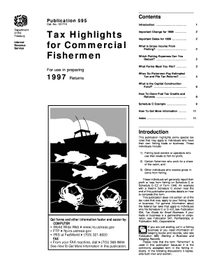 IRS Publication 595 Fishing Tax Guide