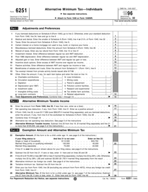 Form 6251 Alternative Minimum Tax