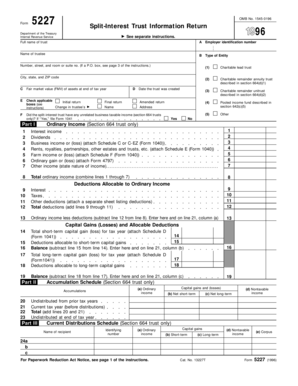 Form 5227 Split-Interest Trust Information Return