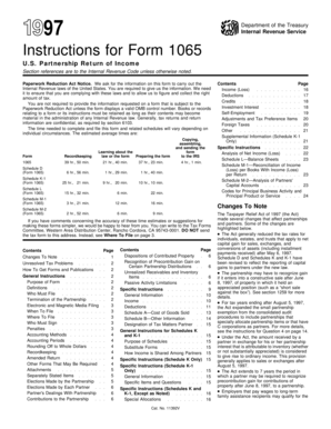 Form 1065 Instructions