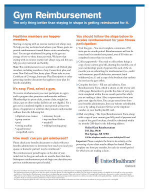 Gym Reimbursement Form