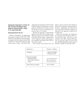 IRS Form W-2 and W-3 Update