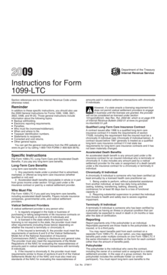 Instructions for Form 1099-LTC