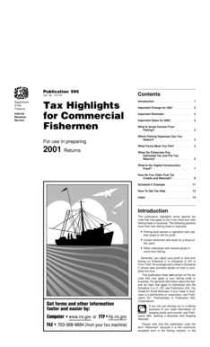 Publication 595 Tax Guide for Fishermen