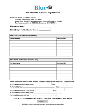 Blue e Account Provider Addition Form