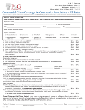 Commercial Crime Coverage Application