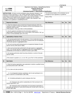 IRS Form 8386 Employee Benefit Plan