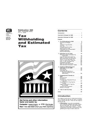 IRS Publication 505