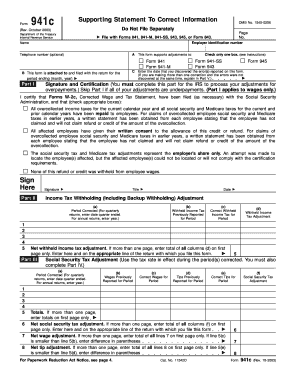 Form 941c Tax Adjustment Form
