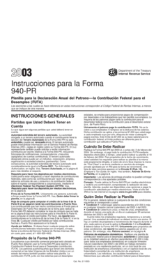 Instrucciones para la Forma 940-PR
