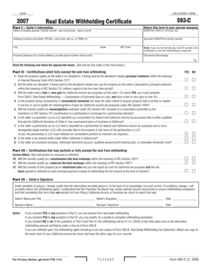 California Form 593-C