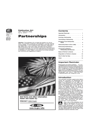 Publication 541 Partnership Tax Guide
