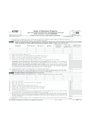 IRS Form 4797 (2005)