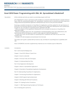Excel 2010 Power Programming with VBA Order Form