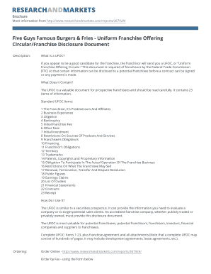 ufoc sample document and Sample Printable 100 Agreement Forms Franchise