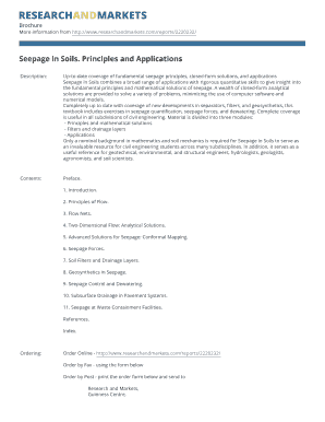 Seepage in Soils Order Form