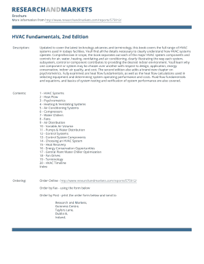 Investigation brochure - HVAC Fundamentals, 2nd Edition - Research and Markets