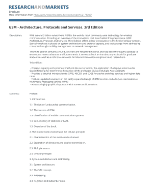 GSM Architecture Protocols Services 3rd Edition