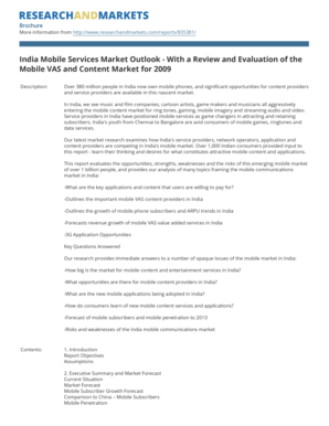 India Mobile Services Market Outlook 2009