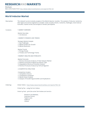 World Inductor Market Report Order Form