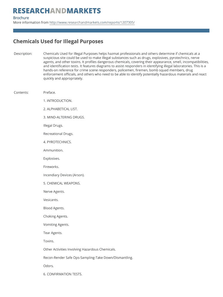 chemicals used for illegal purposes Preview on Page 1