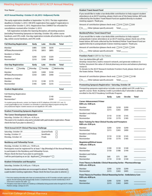 2012 ACCP Annual Meeting Registration Form