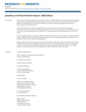 Jewellery and Watch Market Report 2008