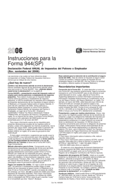 Instrucciones para la Forma 944(SP)