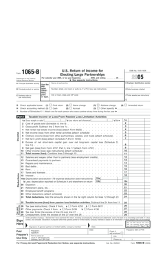 Form 1065-B Electing Large Partnerships