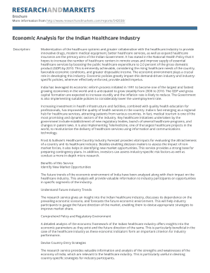 Economic Analysis for the Indian Healthcare Industry