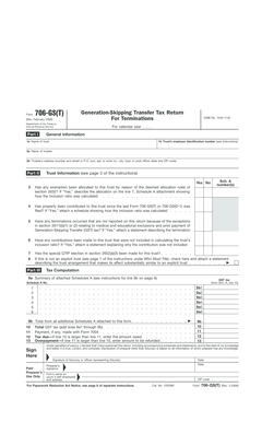 Form 706-GS(T) Generation-Skipping Transfer Tax Return