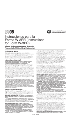Instrucciones para la Forma W-3PR