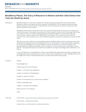 BlackBerry Planet Order Form