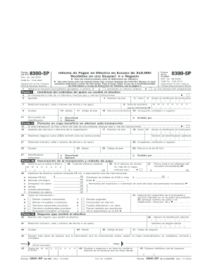 Forma 8300-SP del IRS