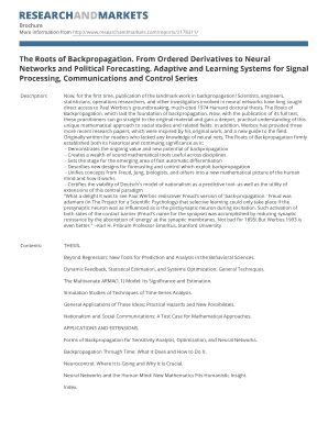 The Roots of Backpropagation Book Order Form